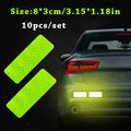 10pcs Car Bumper Reflective Safety Strip Stickers, Enhance Your Night Driving Security & Style