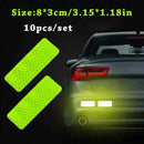 10pcs Car Bumper Reflective Safety Strip Stickers, Enhance Your Night Driving Security & Style