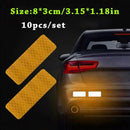 10pcs Car Bumper Reflective Safety Strip Stickers, Enhance Your Night Driving Security & Style