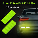 10pcs Car Bumper Reflective Safety Strip Stickers, Enhance Your Night Driving Security & Style