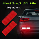 10pcs Car Bumper Reflective Safety Strip Stickers, Enhance Your Night Driving Security & Style