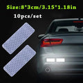 10pcs Car Bumper Reflective Safety Strip Stickers, Enhance Your Night Driving Security & Style