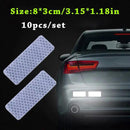 10pcs Car Bumper Reflective Safety Strip Stickers, Enhance Your Night Driving Security & Style