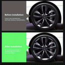 20pcs Reflective Car Wheel Stickers - Enhance Visibility and Safety at Night - Green and Silvery Tire Warning Stickers for Motorcycles and Vehicles