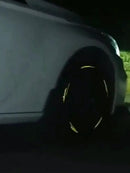 20pcs Reflective Car Wheel Stickers - Enhance Visibility and Safety at Night - Green and Silvery Tire Warning Stickers for Motorcycles and Vehicles
