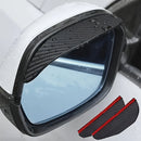 2pcs Car Rearview Mirror Rain Shield, Rain Eyebrow, Thickened Carbon Fiber Texture Rearview Mirror Rain Shield, Driving Visibility, Vehicle Accessory, Modern Car Accessory, Reinforced Edges, Mirror Cover, Automotive Enthusias