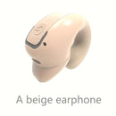 Fone de ouvido sem fio de um só lado com condução óssea, estilo com presilha na orelha, design aberto, adequado para esportes como corrida e ciclismo, com redução de ruído para chamadas telefônicas.