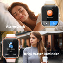 Relógio Esportivo Inteligente, Tela de Toque Completa de 4,65 cm com Mensagens, Atendimento e Realização de Chamadas, Monitoramento, Pedômetro Esportivo, Presente para Amigos