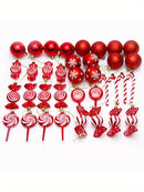 36 peças de Pingente de Árvore de Natal com Estrela Brilhante no Topo para Decorações de Árvore de Natal, Enfeite Festivo de Férias, Decorações de Árvore de Natal