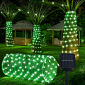 1 peça de luz tubo de corda solar, 8 modos de iluminação, anel de fadas LED, adequado para decoração DIY, perfeito para quintal, jardim, terraço, cerca, árvore, trampolim, casamento, festa de aniversário, decoração de Natal, cordão de luz que atende