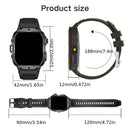 Smartwatch Full Touch de Alta Definição, Adequado para Homens e Mulheres - Chamadas/SMS Sem Fio, Vários Modos de Esporte, Carregamento USB, Caixa de Liga/Pulseira de Silicone