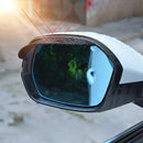 2pcs Car Rearview Mirror Rain Shield, Rain Eyebrow, Thickened Carbon Fiber Texture Rearview Mirror Rain Shield, Driving Visibility, Vehicle Accessory, Modern Car Accessory, Reinforced Edges, Mirror Cover, Automotive Enthusias