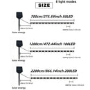 1 peça de luz tubo de corda solar, 8 modos de iluminação, anel de fadas LED, adequado para decoração DIY, perfeito para quintal, jardim, terraço, cerca, árvore, trampolim, casamento, festa de aniversário, decoração de Natal, cordão de luz que atende