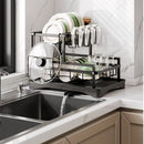 Organizador de Pratos de Aço Carbono Preto