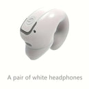 Fone de ouvido sem fio de um só lado com condução óssea, estilo com presilha na orelha, design aberto, adequado para esportes como corrida e ciclismo, com redução de ruído para chamadas telefônicas.