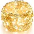 ROKASLO 1 pacote de luzes de fadas de 5 metros, 50 luzes de LED estilo conto de fadas, luzes LED alimentadas por 3 pilhas AA, adequadas para decorações como Natal, casamentos, festas, férias em família, encontros, casamentos, etc. (sempre acesas)