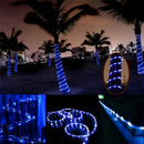 1 peça de luz tubo de corda solar, 8 modos de iluminação, anel de fadas LED, adequado para decoração DIY, perfeito para quintal, jardim, terraço, cerca, árvore, trampolim, casamento, festa de aniversário, decoração de Natal, cordão de luz que atende