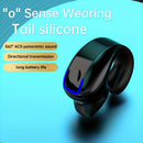 Fone de ouvido sem fio de um só lado com condução óssea, estilo com presilha na orelha, design aberto, adequado para esportes como corrida e ciclismo, com redução de ruído para chamadas telefônicas.