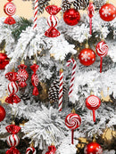 36 peças de Pingente de Árvore de Natal com Estrela Brilhante no Topo para Decorações de Árvore de Natal, Enfeite Festivo de Férias, Decorações de Árvore de Natal