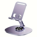 Suporte de Celular de Metal Compacto com Rotação de 360° - Suporte de Mesa Ajustável e Reclinável com Base Estável e Haste de Suporte, Compatível com Todos os Smartphones e Tablets, Acessório Ideal para Escritório, Suporte de Mesa para Telefone