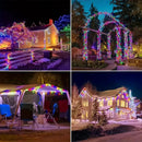 Luzes de Fada Solares para Jardim Fio de Luzes com 8 Modos, Fio à Prova d'Água para Pátio, Quintal, Árvores, Natal e Festas