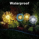 Luzes Solares de Fogo de Artifício com 60 LEDs, à Prova d'Água, Luzes de Jardim Solares Externas, 8 Modos de Iluminação com Controle Remoto para Decoração