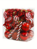 36 peças de Pingente de Árvore de Natal com Estrela Brilhante no Topo para Decorações de Árvore de Natal, Enfeite Festivo de Férias, Decorações de Árvore de Natal