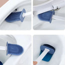 2 in 1 Silicone Brush for Toilet Bowl - Private Bathroom Base, High Efficiency