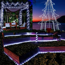 1 peça de luz tubo de corda solar, 8 modos de iluminação, anel de fadas LED, adequado para decoração DIY, perfeito para quintal, jardim, terraço, cerca, árvore, trampolim, casamento, festa de aniversário, decoração de Natal, cordão de luz que atende