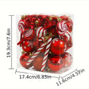 36 peças de Pingente de Árvore de Natal com Estrela Brilhante no Topo para Decorações de Árvore de Natal, Enfeite Festivo de Férias, Decorações de Árvore de Natal