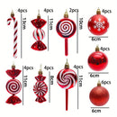 36 peças de Pingente de Árvore de Natal com Estrela Brilhante no Topo para Decorações de Árvore de Natal, Enfeite Festivo de Férias, Decorações de Árvore de Natal