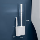 2 in 1 Silicone Brush for Toilet Bowl - Private Bathroom Base, High Efficiency