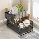 Organizador de Pratos de Aço Carbono Preto