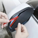 2pcs Car Rearview Mirror Rain Shield, Rain Eyebrow, Thickened Carbon Fiber Texture Rearview Mirror Rain Shield, Driving Visibility, Vehicle Accessory, Modern Car Accessory, Reinforced Edges, Mirror Cover, Automotive Enthusias